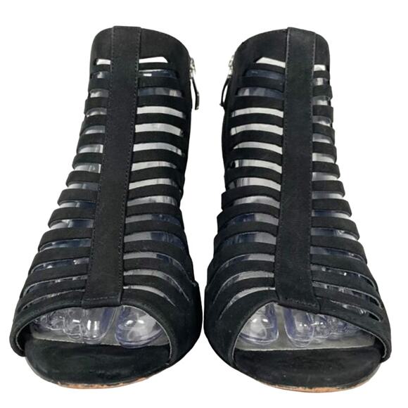 Coach and Four Black Kellisa Strappy Suede Sandal Heels - Picture 3 of 8